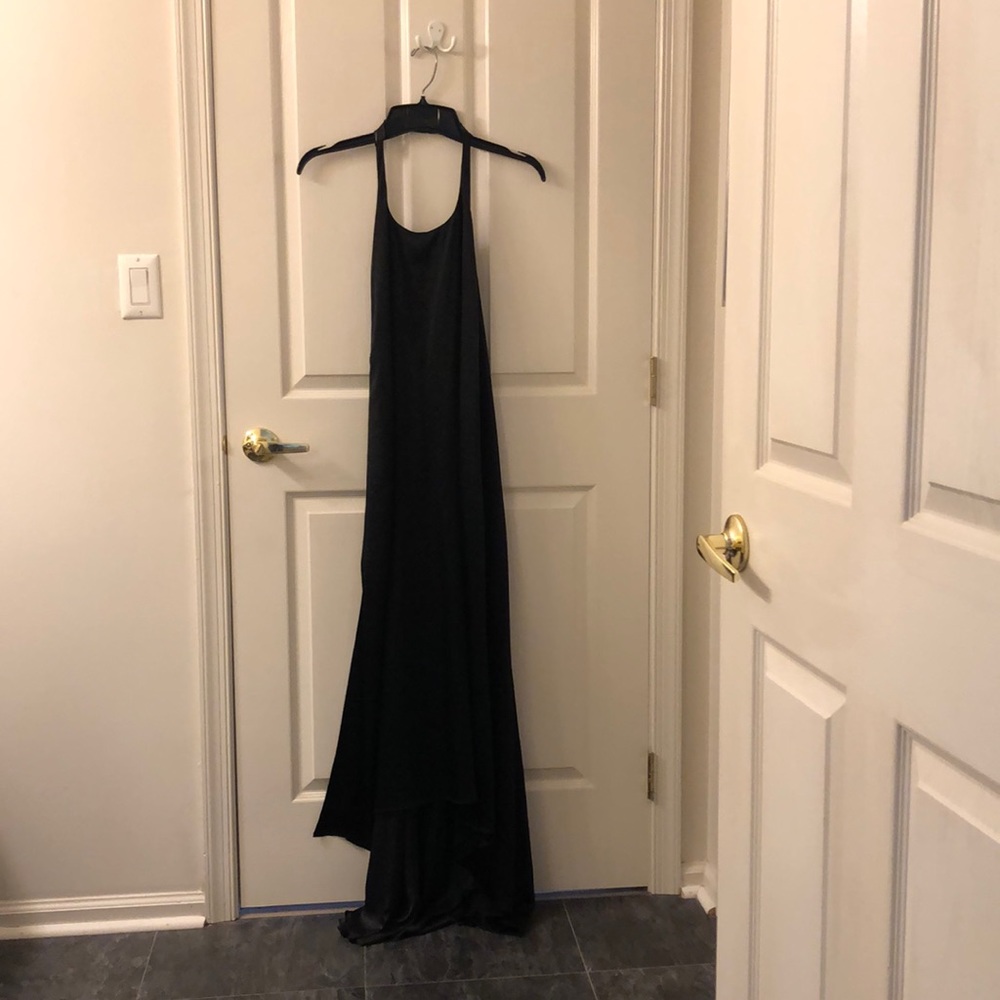 Black silk dress